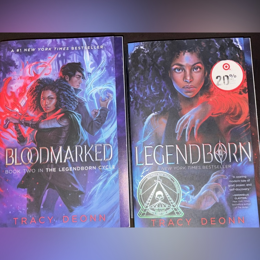 Legendborn and bloodmarked paperback books